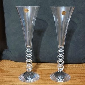 NWOTGenuine lead free Crystal champagne🍾  flutes